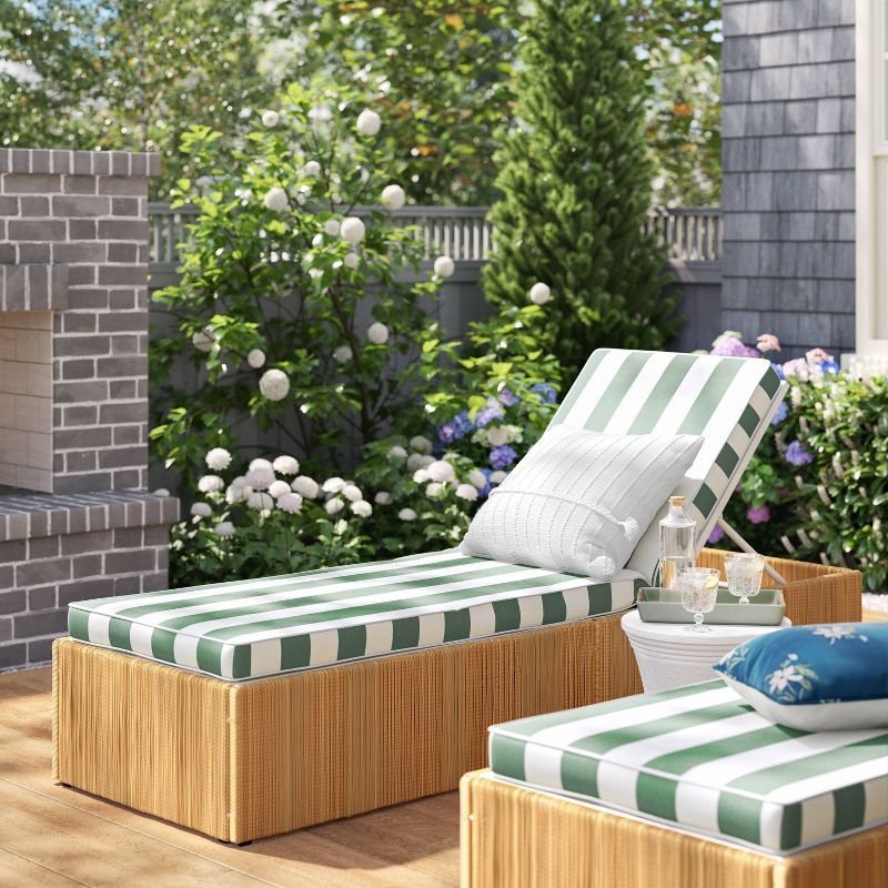 30"x24" Outdoor Chaise Lounge Cushion with Contrast Piping - Threshold™ designed with Studio McGee, 3 of 7