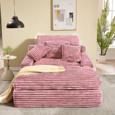 Dolonm 75" Deep Seat Sofa: 2-Seater with 4 Pillows, Plush Fabric, Easy Assembly for Living Room/Apartment/Office