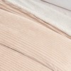 Ribbed Texture Reversible Taupe Throw Blanket - Great Bay Home - image 2 of 4