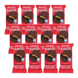 Free2b Foods 66% Cocoa Dark Chocolate Sunflower Butter Sun Cups - Case of 12/1.4 oz - 1 of 4
