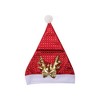 Unique Bargains Christmas Hat Sequined Antlers Christmas Hat Non-woven Fabric 11.02"x15.35" 1 Pc - 4 of 4