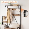 Entryway Shoe Storage Rack with Bench, Coat Rack Hall Tree with 7 Hooks and Storage Shelf, Entryway Coat Rack for Hallway Mudroom Bedroom - 4 of 4