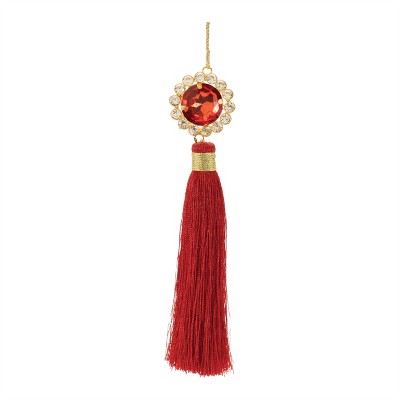 Holiday Jewel Tassle Ornament (Set of 6)