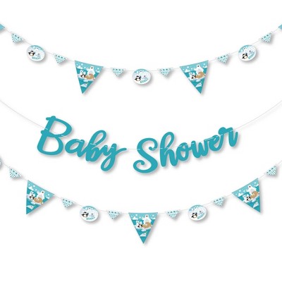 Big Dot of Happiness Arctic Polar Animals - Winter Baby Shower Letter Banner Decoration - 36 Banner Cutouts and Baby Shower Banner Letters