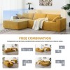 111.5" Minimalist Modular L-Shaped Sectional Sofa with Chaise, No Assembly Required, 2pc Free combination - 2 of 4