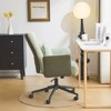 Karl Home | 28.3 inch BeigeChenille Dovetail Swivel Office Chair With Wheels - 2 of 4