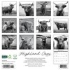 Willow Creek Press 2026 Highland Cows Black and White Wall Calendar - 2 of 4