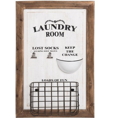 Transpac Wood 23.7 in. Off-White Everyday Laundry Room Humor Wall Decor