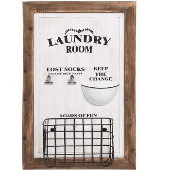 Transpac Wood 23.7 in. Off-White Everyday Laundry Room Humor Wall Decor