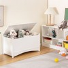 Tangkula Kids Toy Box Large Wooden Flip-Top Storage Chest Organizer Bench w/ Safety Hinge - 3 of 4