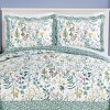 Collections Etc Floral Botanic Garden Scalloped Edge Pillow Sham - 2 of 3