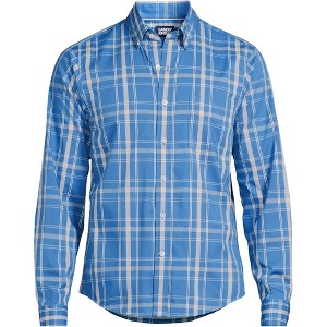 Lands' End Men's Long Sleeve Tailored Fit Travel Kit Shirt - 1 of 2