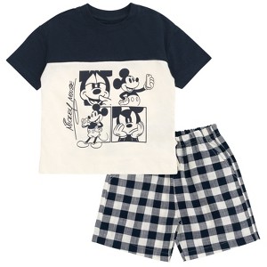 Disney T-Shirt and Plaid Shorts Outfit Set Toddler Sizes (12 Months - 10-12) - 1 of 4