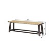 Farmhouse Extendable Dining Table Set With Walnut Finish, Wood Table With Rattan Chairs Seats 4 To 8 Guests-Maison Boucle - 4 of 4