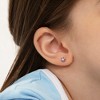 Girls' CZ Cluster Flower Screw Back Sterling Silver Earrings - In Season Jewelry - 3 of 4
