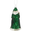 Northlight Nordic Santa Hanging Glass Christmas Ornament - 5.5"  - Green and Silver - image 4 of 4