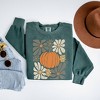 Simply Sage Market Women's  Garment Dyed Graphic Sweatshirt Retro Fall Flowers - 3 of 4