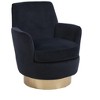 CAVINAS 360° Swivel Barrel Accent Chair,Luxury Velvet Accent Armchair Reading Chair for Living Room,Modern Lounge Chair with Steel Base - 2 of 4