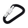 Unique Bargains u Aluminum Light Weight Screw Lock Spring Locking Carabiner 3.9 x 2.4 Inch 1 Pc - 2 of 3