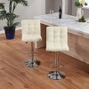 FURNIinspire Counter and Bar Stools 2 Pieces High Chair Bar Stools Counter Bar Stools Barstools for Kitchen Counter, White, 17.32"*20.08"*37.01" - 4 of 4
