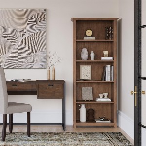 NicBex Bookcases for Living Room Modern 70" H 5 Tier Free Standing Storage Wood Bookshelves with Adjustable Storage Shelves for Office Home - 1 of 4