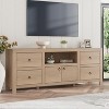 White Farmhouse TV Stand for 75-80" TVs - 70", Long Media Console with 6 Drawers & Soundbar Shelf for Living Spaces, bedroom - 2 of 4
