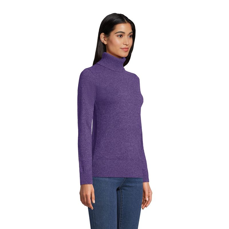 Lands' End Women's Cashmere Turtleneck Sweater, 5 of 8