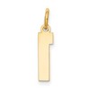 Black Bow Jewelry 14k Yellow Gold, Jersey Collection, Small Number 1 Pendant - 4 of 4
