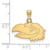 Black Bow Jewelry 14k Yellow Gold Kansas Jayhawks NCAA Small Pendant - 2 of 3