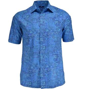 Weekender Men's Hawaiian Aloha Print Short Sleeve Shirt