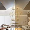 PAKOKULA Modern 36-Light Gold 3-Tier Wagon Wheel Farmhouse Industrial Chandelier Rustic Candlestick Pendant Light - 3 of 4