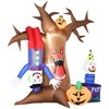 Outsunny 94.5" Inflatable Halloween Ghost Tree with Upside-down Clown Pumpkins, Blow-Up LED Display Indoor Outdoor for Garden, Lawn, Party, Holiday - 4 of 4