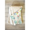 Jacqueline Maldonado Tulips and Lattice Natural 60" x 50" Fleece Throw Blanket - Deny Designs - 2 of 2