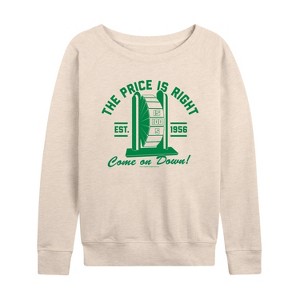 Women's -  -  Lightweight French Terry Wide Neck Long Sleeve Graphic Shirt - 1 of 4