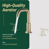 Cobbe Double Handle Bathroom Sink Faucet 3-Hole 8-Inch Widespread Faucet with 360-Degree Swivel Spout Brushed Gold - 4 of 4