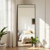 MAYEERTY Aluminum Rectangle Black Full Length Mirror with Stand for Living Room Bedroom - 2 of 4