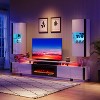 AMERLIFE Wall Storage Cabinets with LED Lights, Modern Hanging Cabinets for Living Room/Bedroom, Set of 2 - 3 of 4