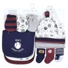Hudson Baby Infant Boy Caps or Headbands, Bibs, Mittens and Socks 12pc Set, Sports, 0-6 Months - 2 of 4