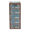 5 Drawer Alba Wood Accent Storage Chest Blue - Baxton Studio: Parisian Vintage, Brass Ring Pulls, MDF - 3 of 4