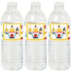 Big Dot of Happiness School Gnomes - Teacher and Classroom Decorations Water Bottle Sticker Labels - Set of 20 - 1 of 4