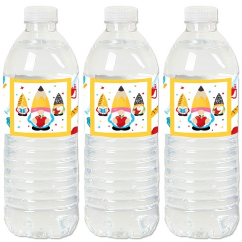 Printable Water Bottle Wraps, School Bus Water Bottle Labels