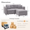 Buenhomino Modern DIY Sectional Sofa, Modular Sectional Couches for Living Room，Light Gray Velvet - 3 of 4