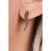 Slickblue Gold/Silver Feather Wire Earrings, Boho-Inspired Dangle, 1" Length, Post-Back Closure - 3 of 4