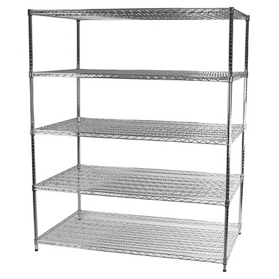 Shelving.com Chrome Wire Shelving with 5 Tier Shelves -