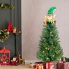 Resenkos 3ft 129 Branches with Santa Claus Decoration PVC Branch Iron Bracket Christmas Tree Green - 2 of 4