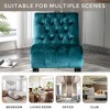 NicBex Armless Accent Chair with Tufted Button Back Modern Upholstered Velvet Sofa Chair with Wood Legs for Bedroom,Living Room - 4 of 4