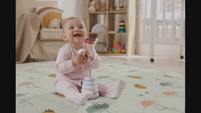 Large Reversible Tropical Leaves Foam Baby Play Mat