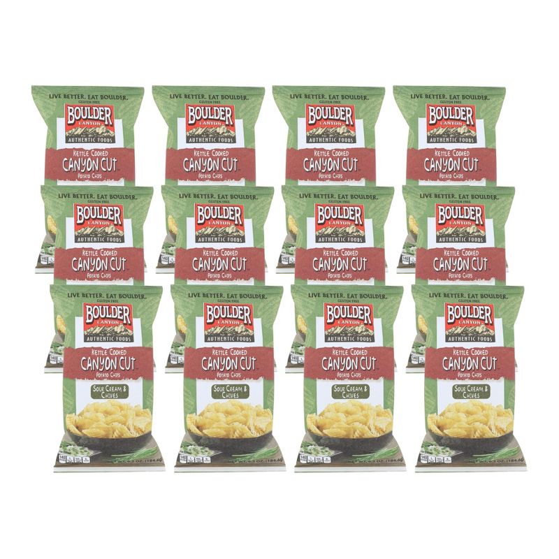 Boulder Canyon Sour Cream & Chives Kettle Chips - Case of 12/6.5 oz, 1 of 7