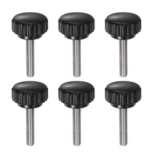 Unique Bargains Plastic Threaded Bolt Knurled Clamping Knob Thumb Screws 6 Pcs - 1 of 4
