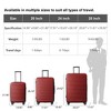 NAYSAYE Luggage ABS Hardshell Spinner Set with TSA Lock and Nested Design for Travel, Wine Red, 20.67"*11.61"*29.92" - 3 of 4
